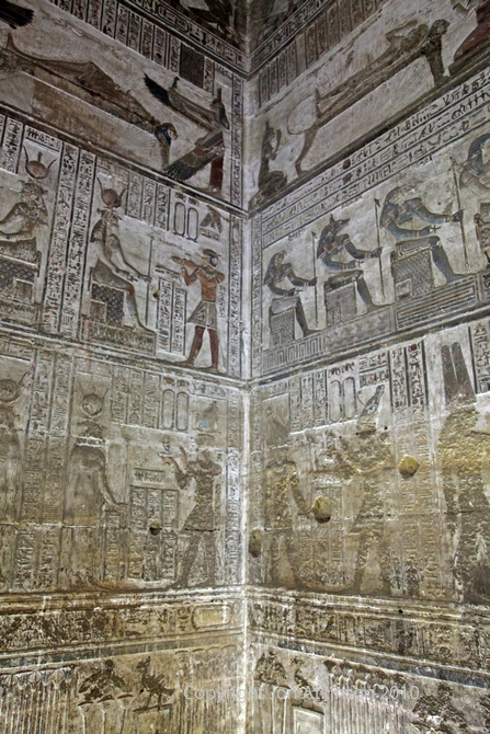 Walls of Crypt in Temple of Hathor